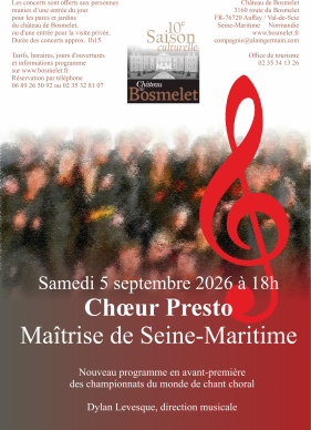 Concert au Bosmelet : Choeur Presto, Maîtrise de Seine-Maritime 