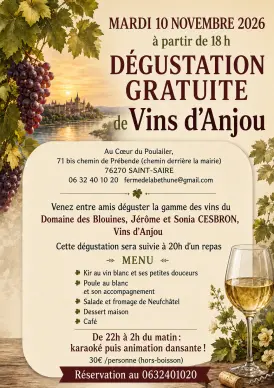Dégustation gratuite de Vins d'Anjou