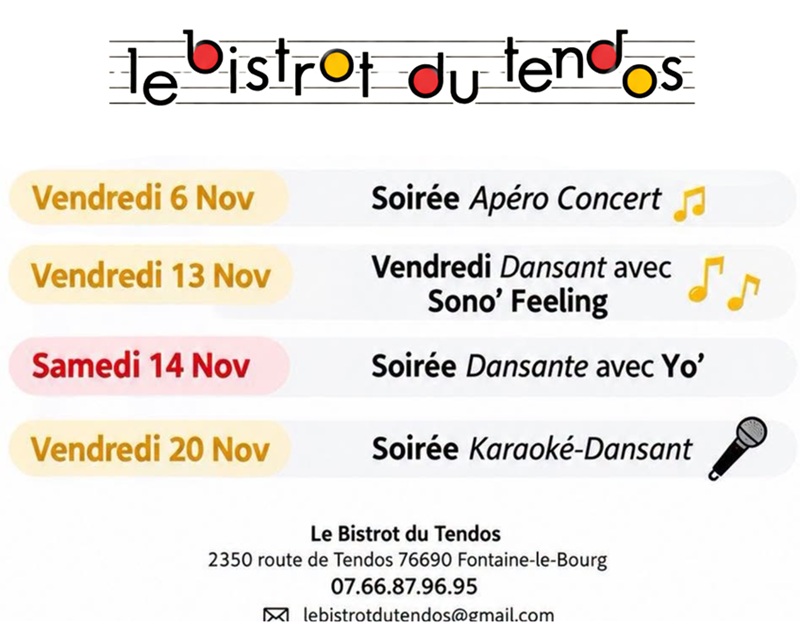 Les Soirées du Bistrot du Tendos