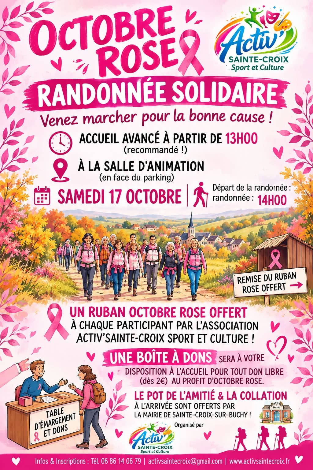 Randonnée solidaire au profit d'octobre rose