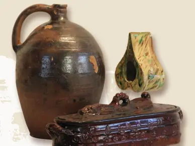 Vitrines thématiques : Potiers et poteries d'Armentières-sur-Avre