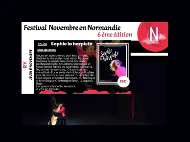 Festival Novembre en Normandie "Sophie la harpiste"