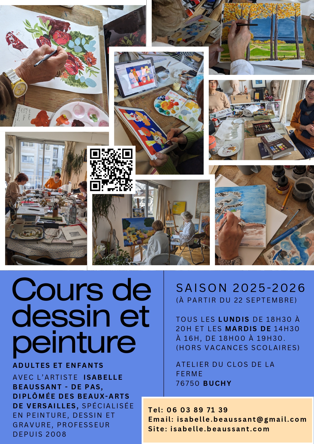 Cours de dessin et peinture avec Isabelle Beaussant