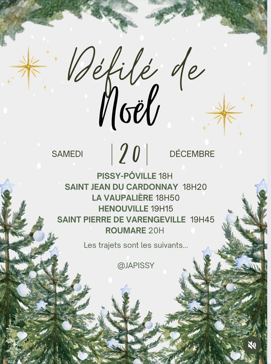 Défilé de tracteurs de Noël 