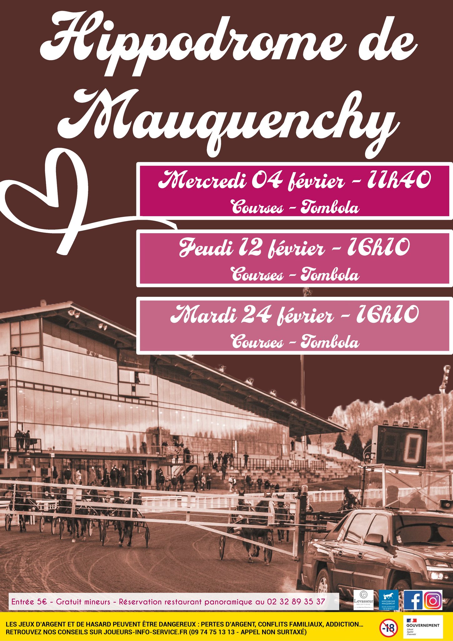 Courses hippiques à l'hippodrome de Mauquenchy