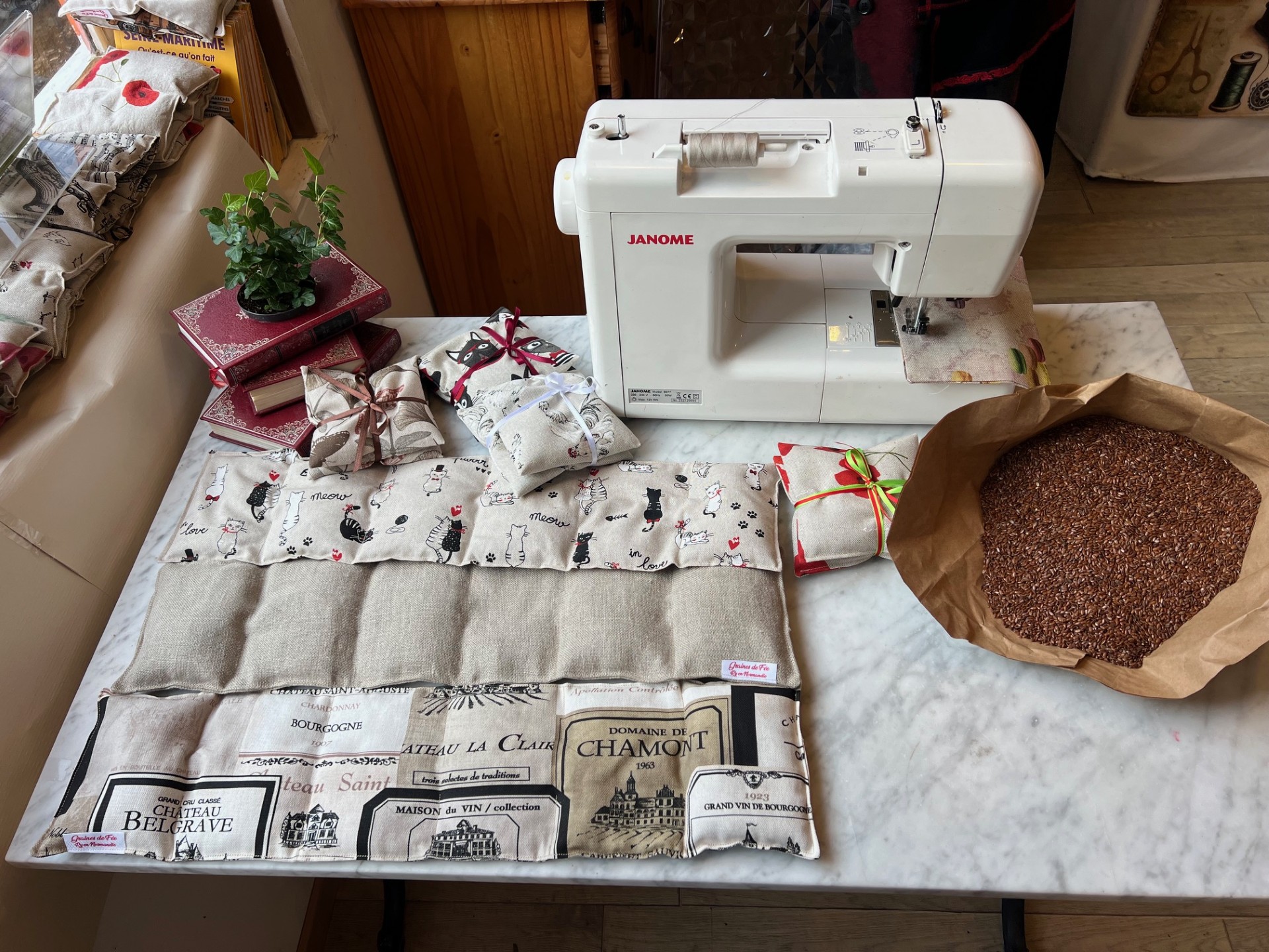 Atelier créatif - Bouillote en lin 