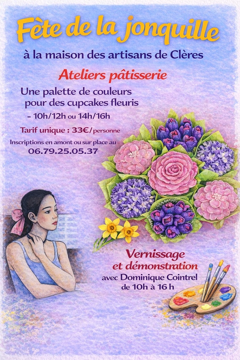 Exposition de Dominique Cointrel et ateliers cupcake