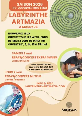 Ré-ouverture du labyrinthe et concerts en mai