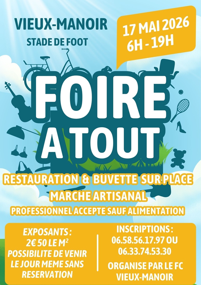 23ème Foire à tout et Marché artisanal de Vieux-Manoir 