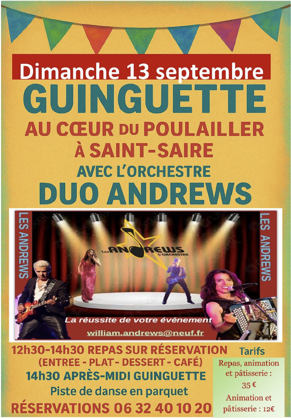 Guinguette : orchestre Duo Andrews