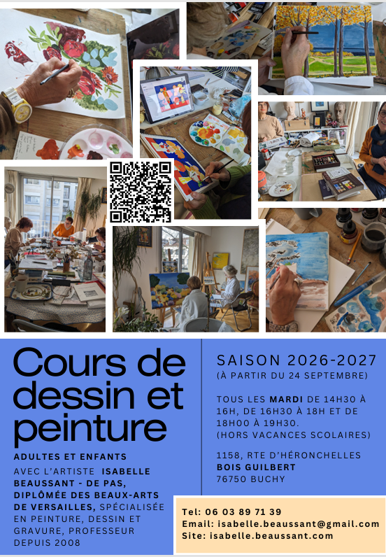 Cours de dessin et peinture avec Isabelle Beaussant