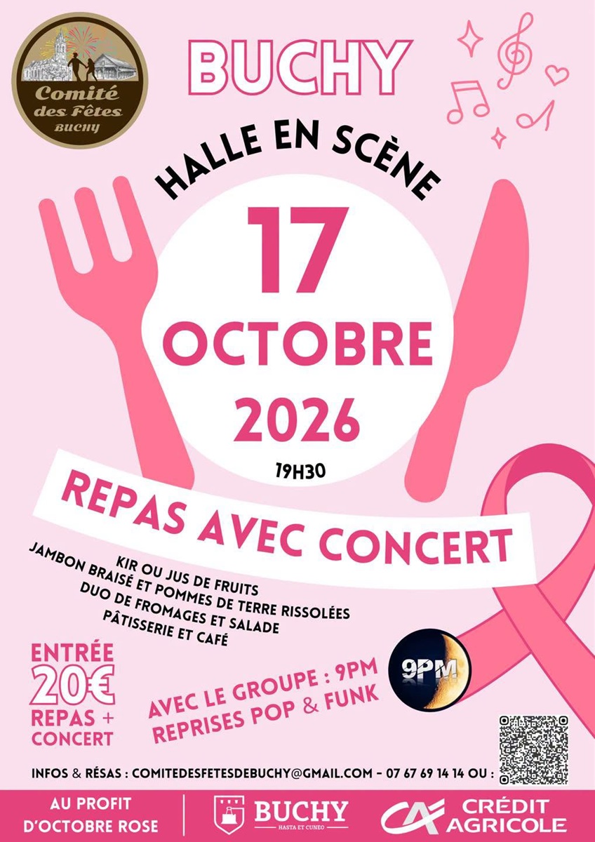 [Octobre Rose] Repas et concert aux Halles en Scène