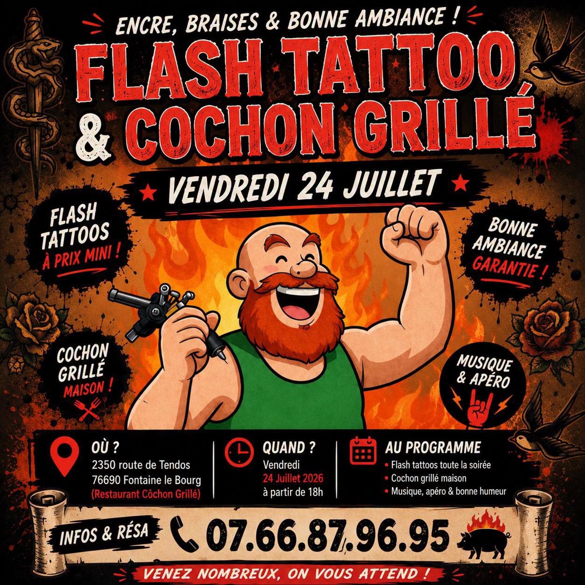 Soirée tattoo flash au Bistrot du Tendos