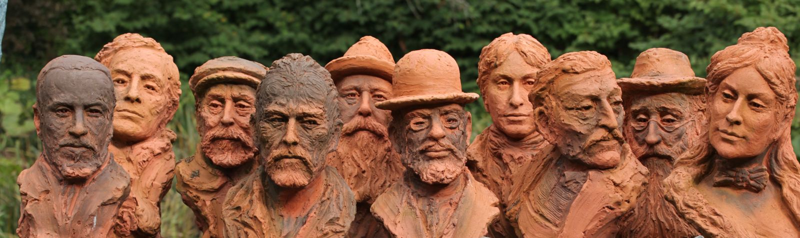 sculptures des bustes des impressionnistes par Jean-Marc de Pas
